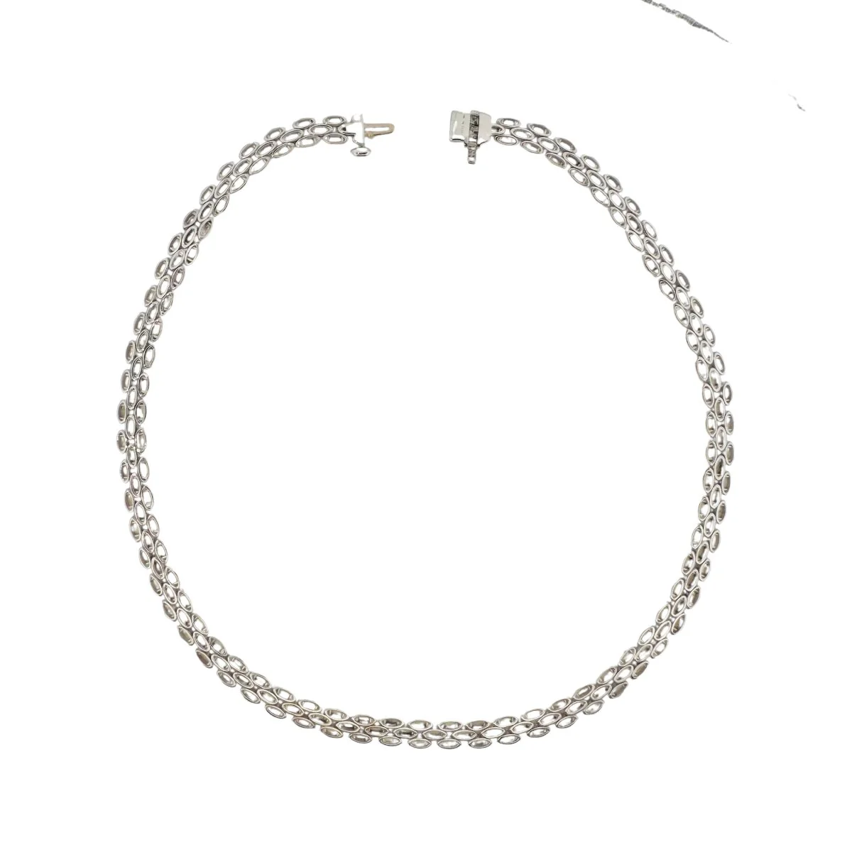 Collier MAUBOUSSIN en or blanc maille plate - Image 4