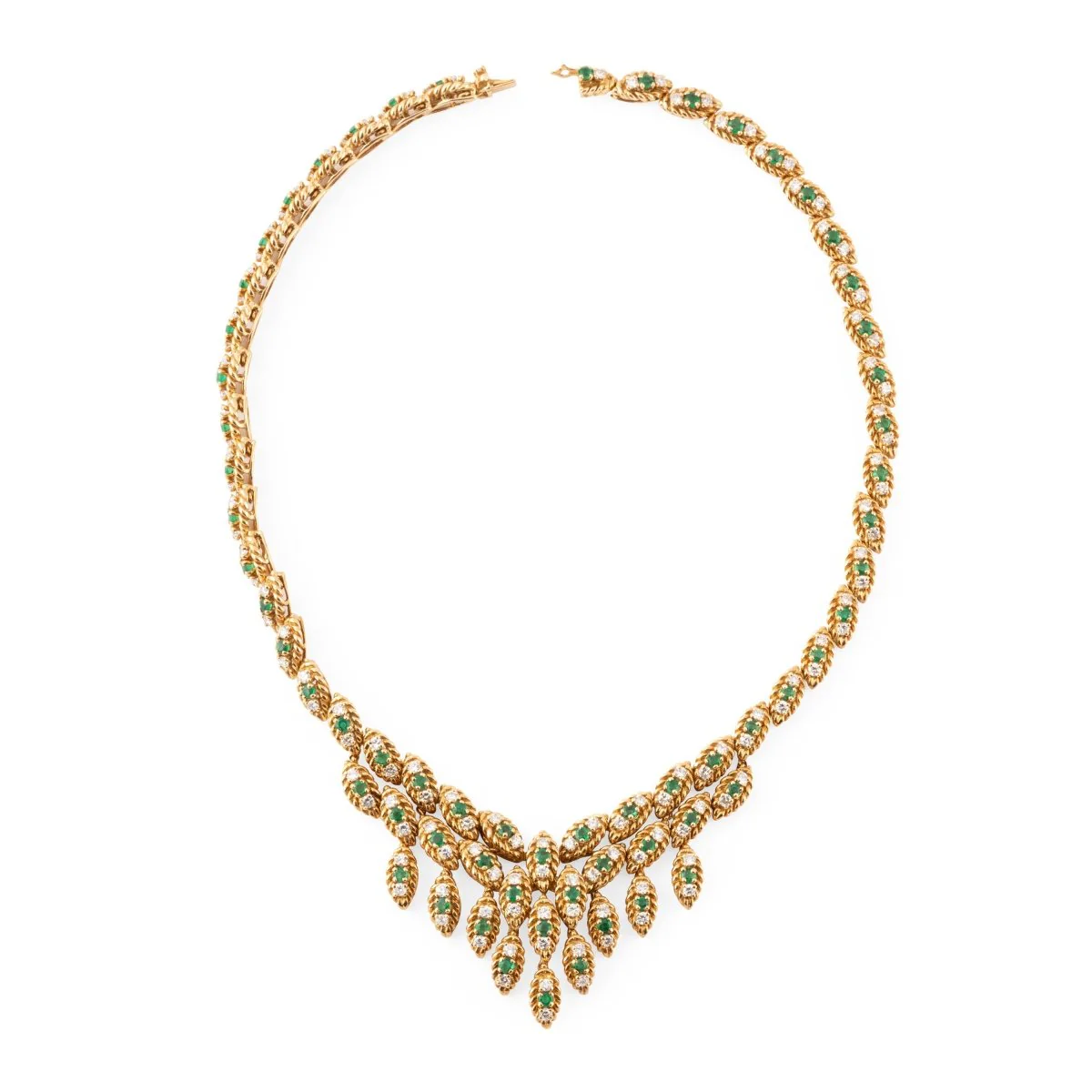 Collier MAUBOUSSIN en or jaune, émeraudes et diamants - Image 3