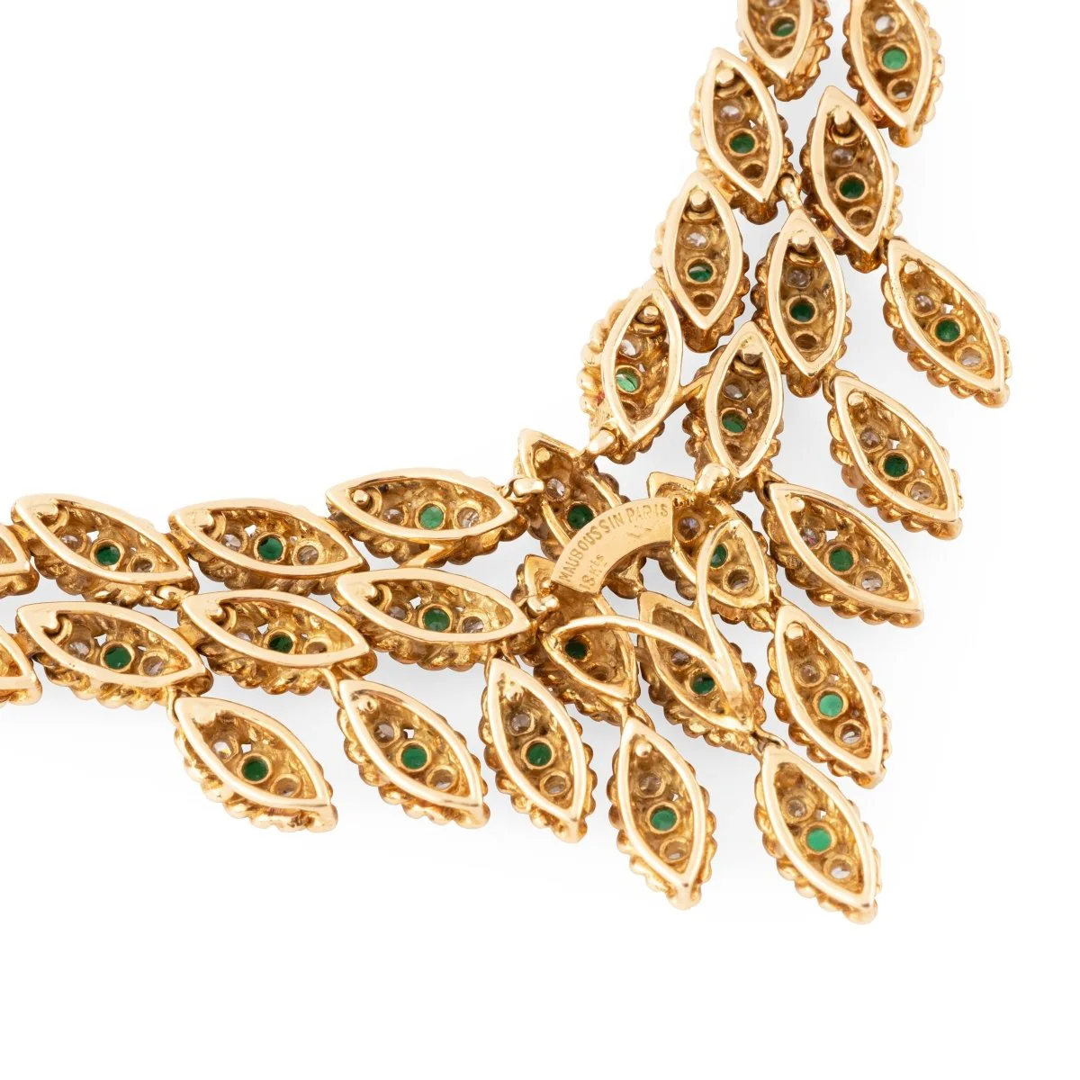 Collier MAUBOUSSIN en or jaune, émeraudes et diamants - Image 5