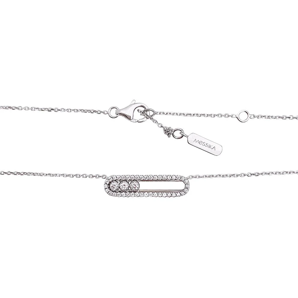Collier Messika, "Baby Move Pavé", or blanc diamants. - Image 3