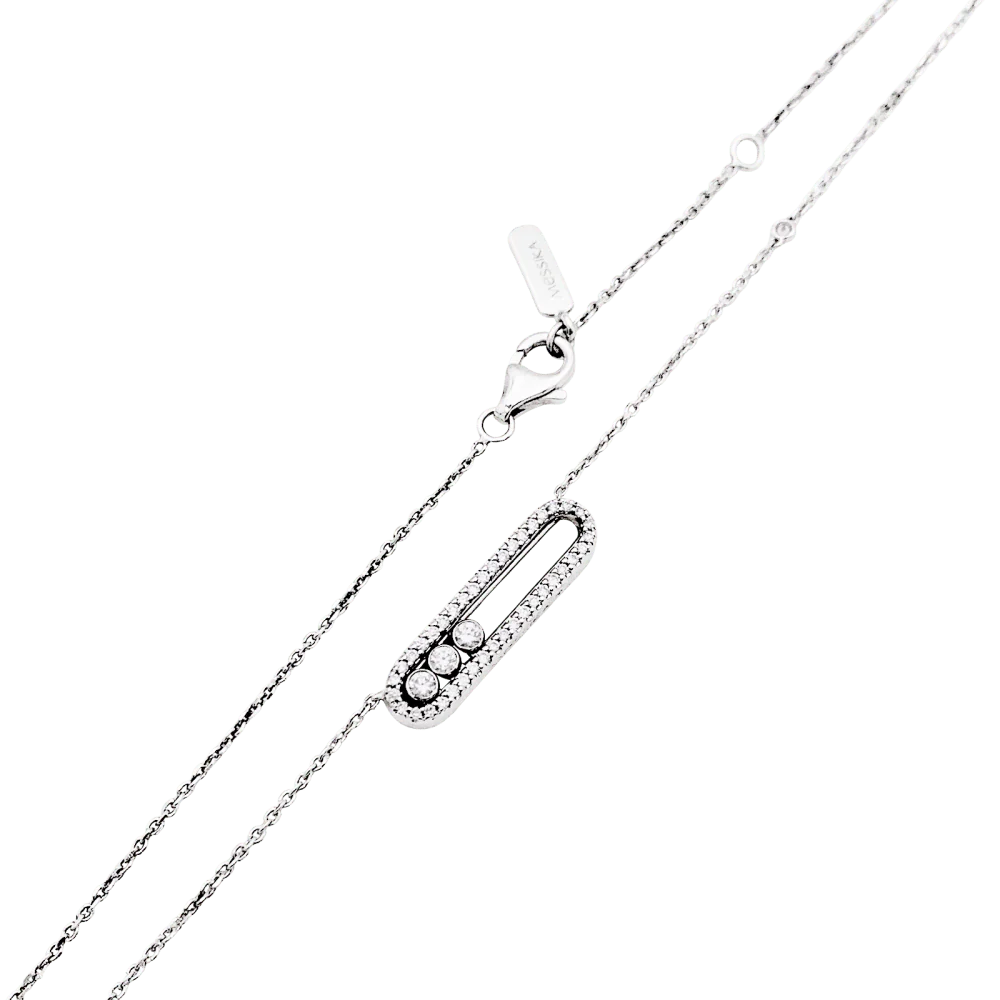 Collier Pendentif MESSIKA "Baby Move " en or blanc et diamants - Image 3