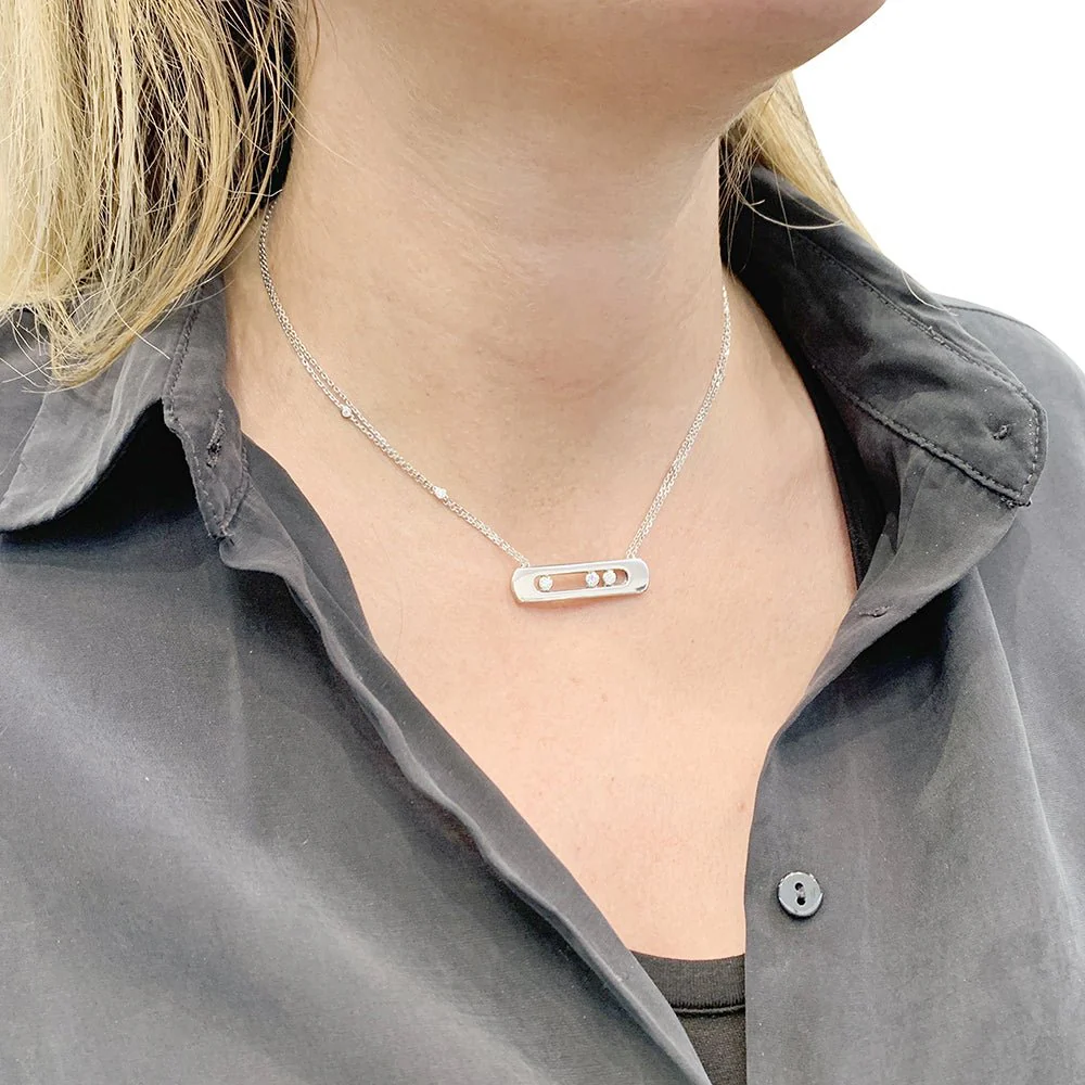 Collier MESSIKA "Move" en or blanc et diamants - Image 2