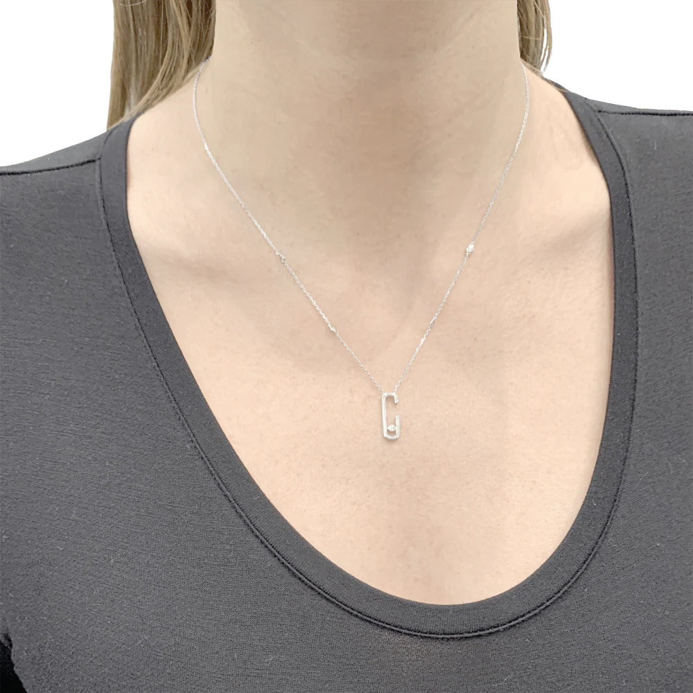 Collier Pendentif MESSIKA x GIGI HADID "Move Addiction" en or blanc et diamants - Image 2