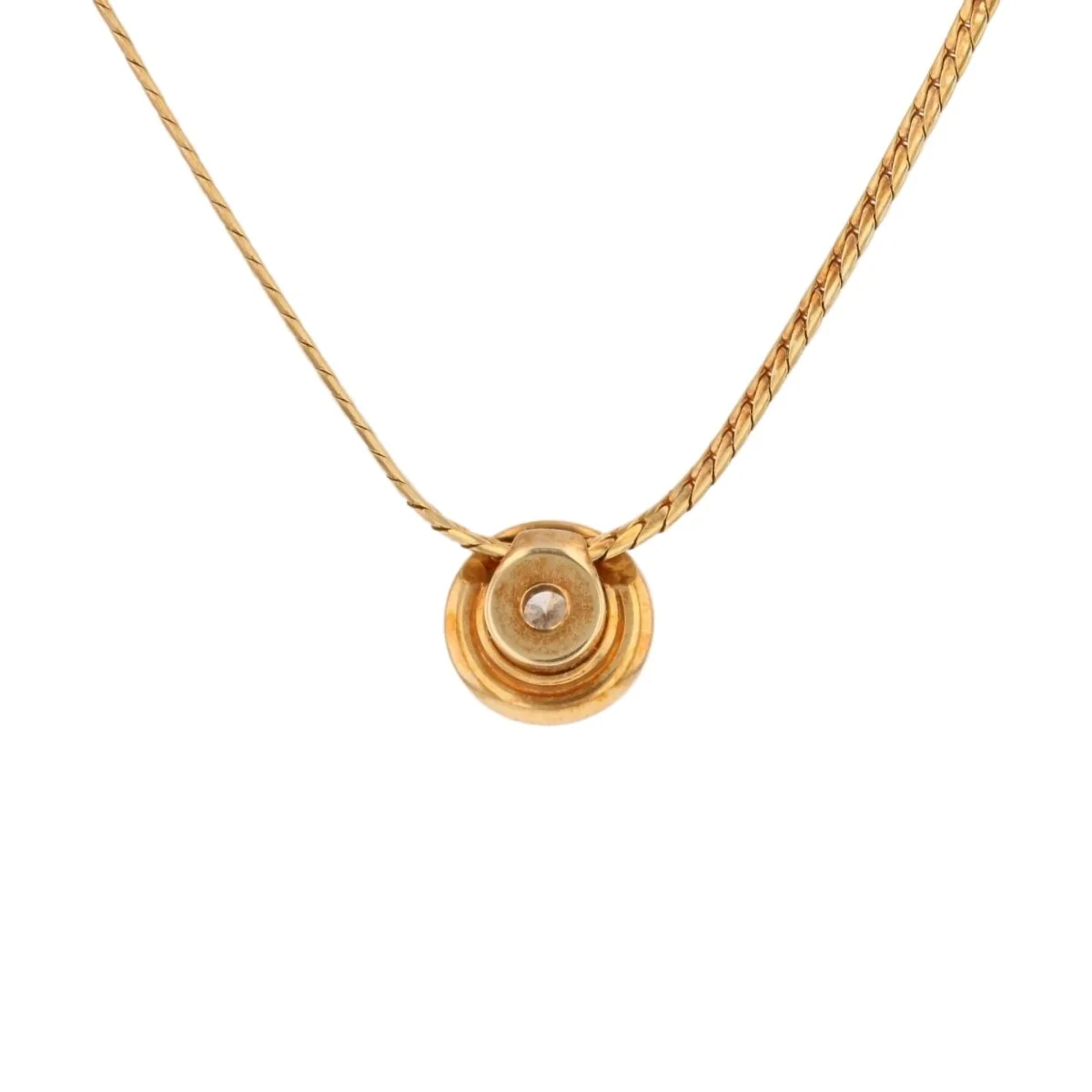 Collier Pendentif en or jaune et diamants - Image 3