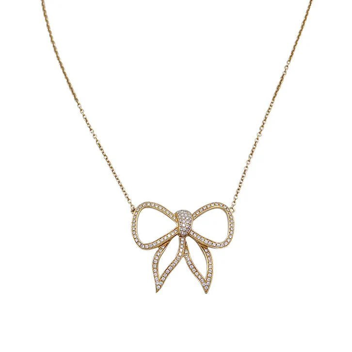 Collier Morganne Bello, "Noeud", or jaune, diamants