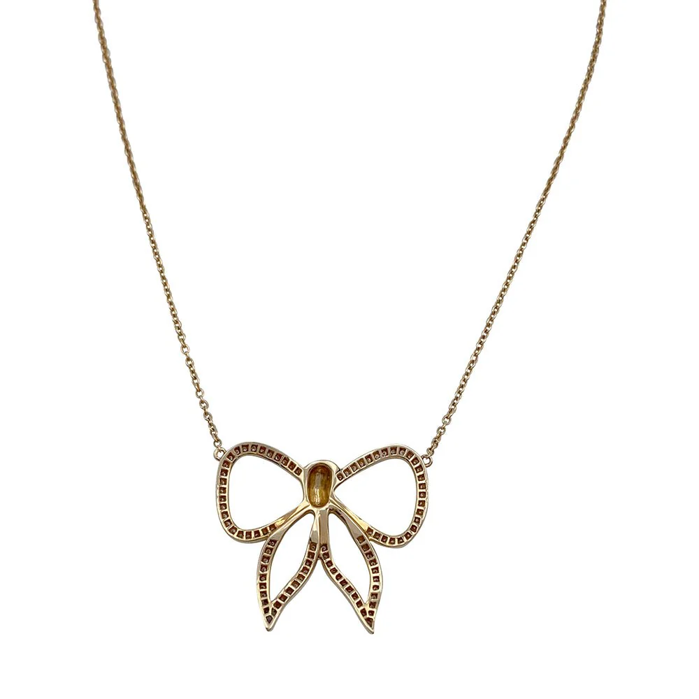 Collier Morganne Bello, "Noeud", or jaune, diamants - Image 3