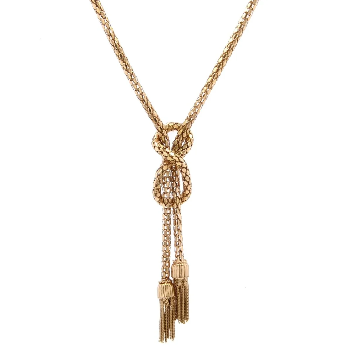 Collier Négligé maille orvet en or jaune