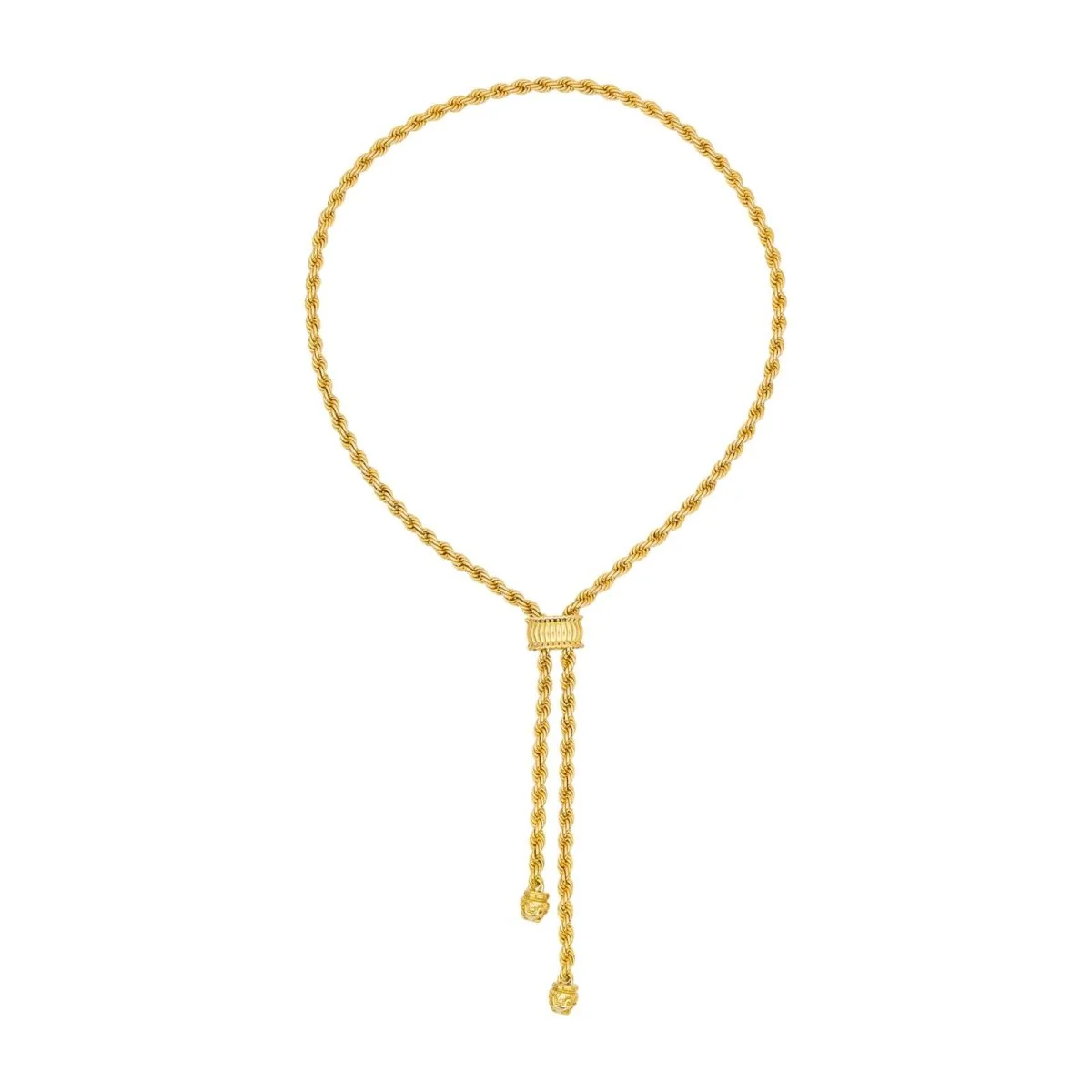 Collier Négligé à maille torsadée en or jaune - Image 3