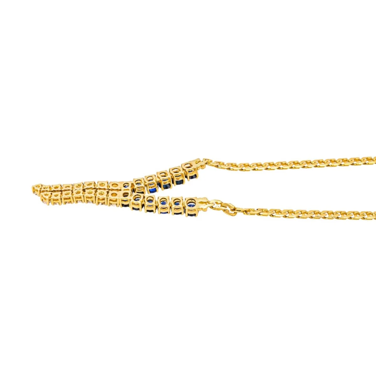 Collier Négligé en or jaune, saphirs et diamants - Image 6