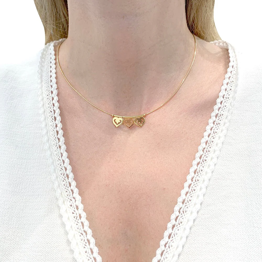 Collier PERRIN “Coeur Légende” en or jaune - Image 2