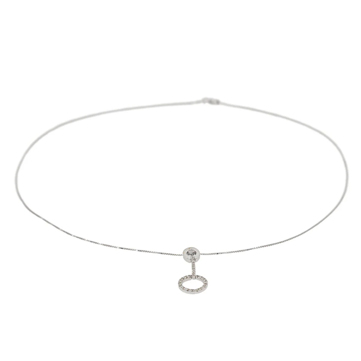 Collier Pendentif en Or blanc 18 carats et Diamant - Image 3