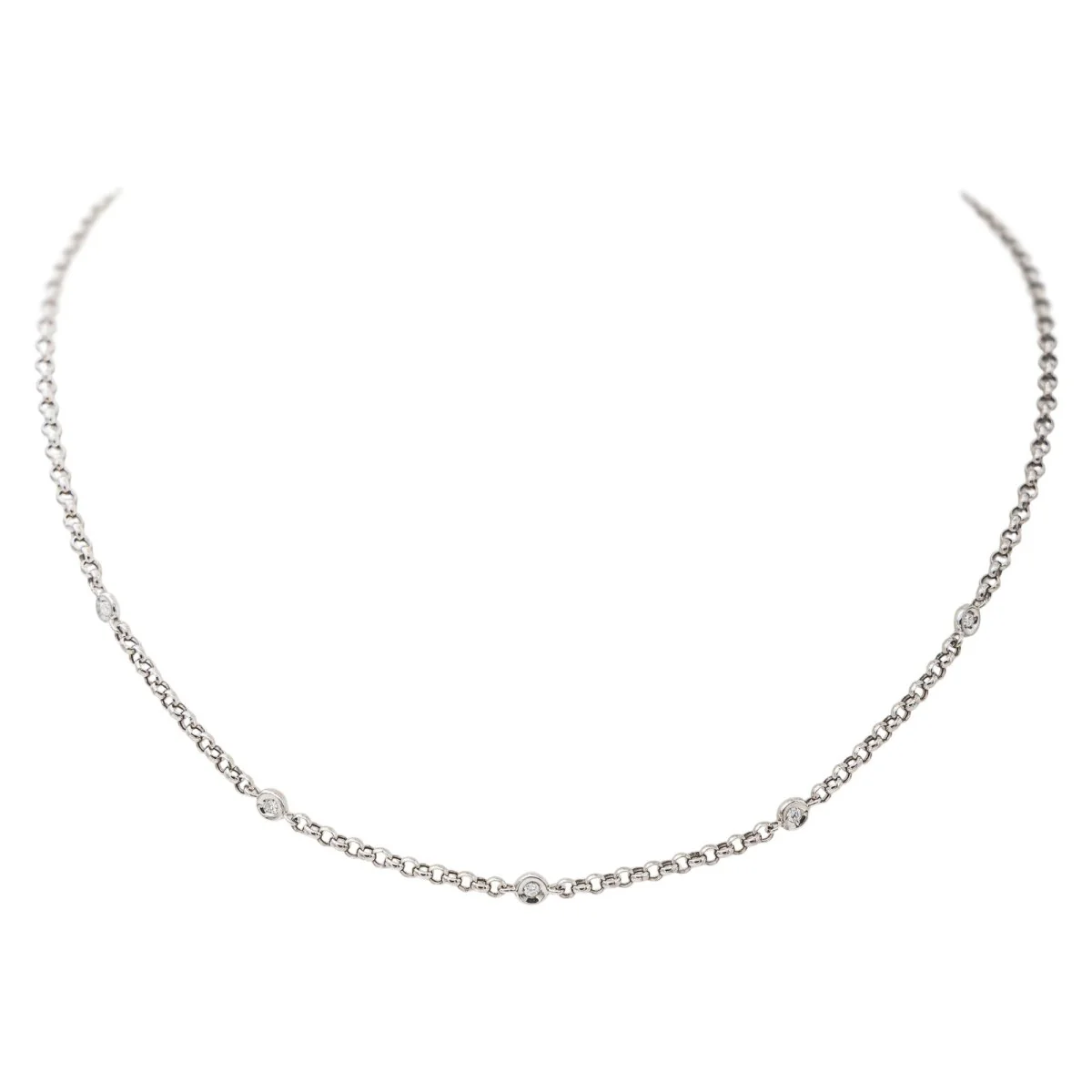 Collier Or blanc Diamant