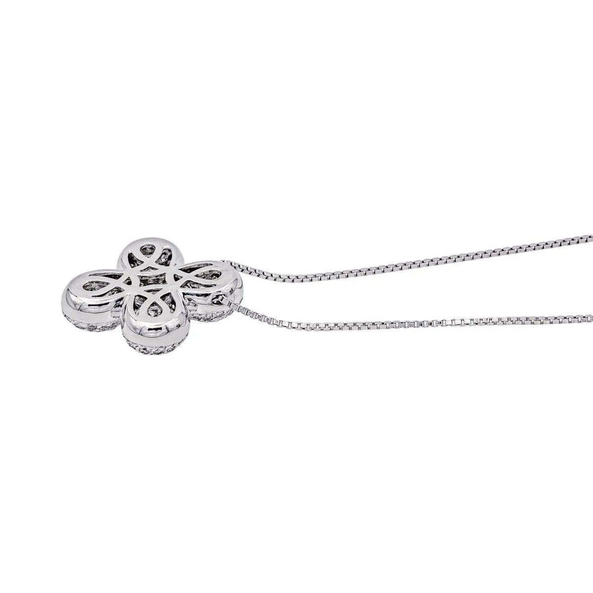 Collier Pendentif en or blanc et diamants - Image 5