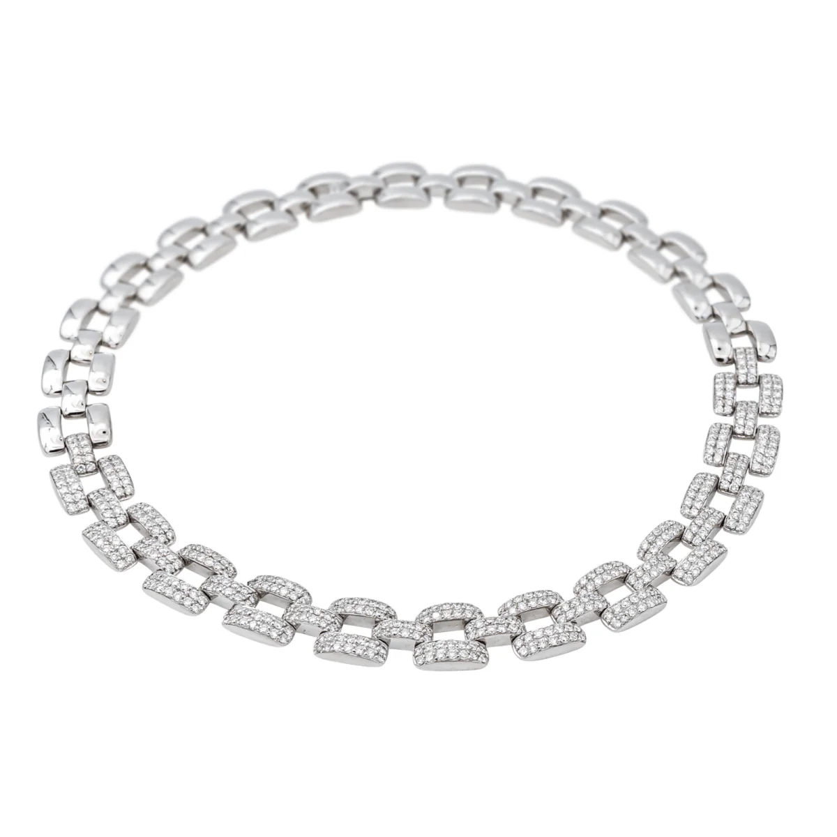 Collier Ras de Cou en or blanc et diamants - Image 4