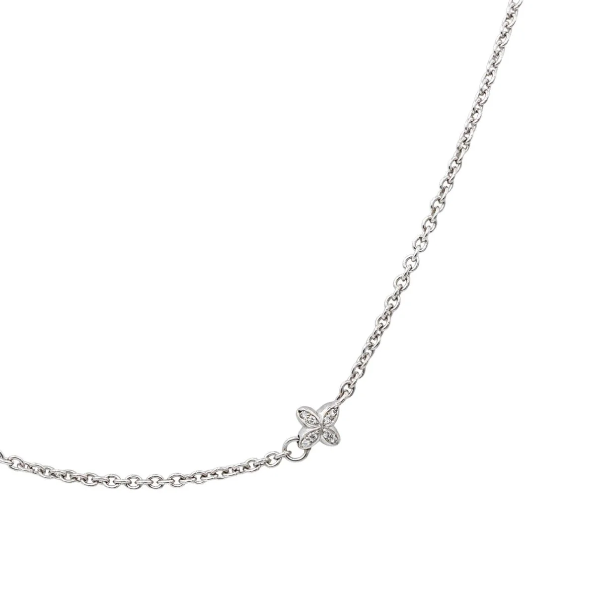 Collier Chaîne en or blanc et diamants - Image 5