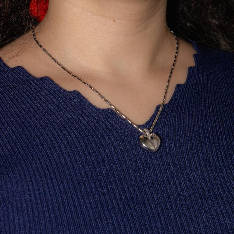 Collier Pendentif en or blanc et diamants - Image 2