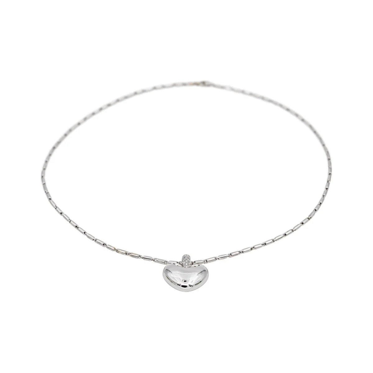 Collier Pendentif en or blanc et diamants - Image 4