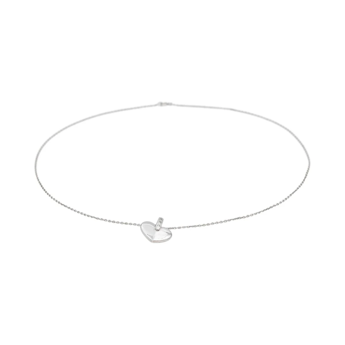 Collier Pendentif en or blanc et diamants - Image 8