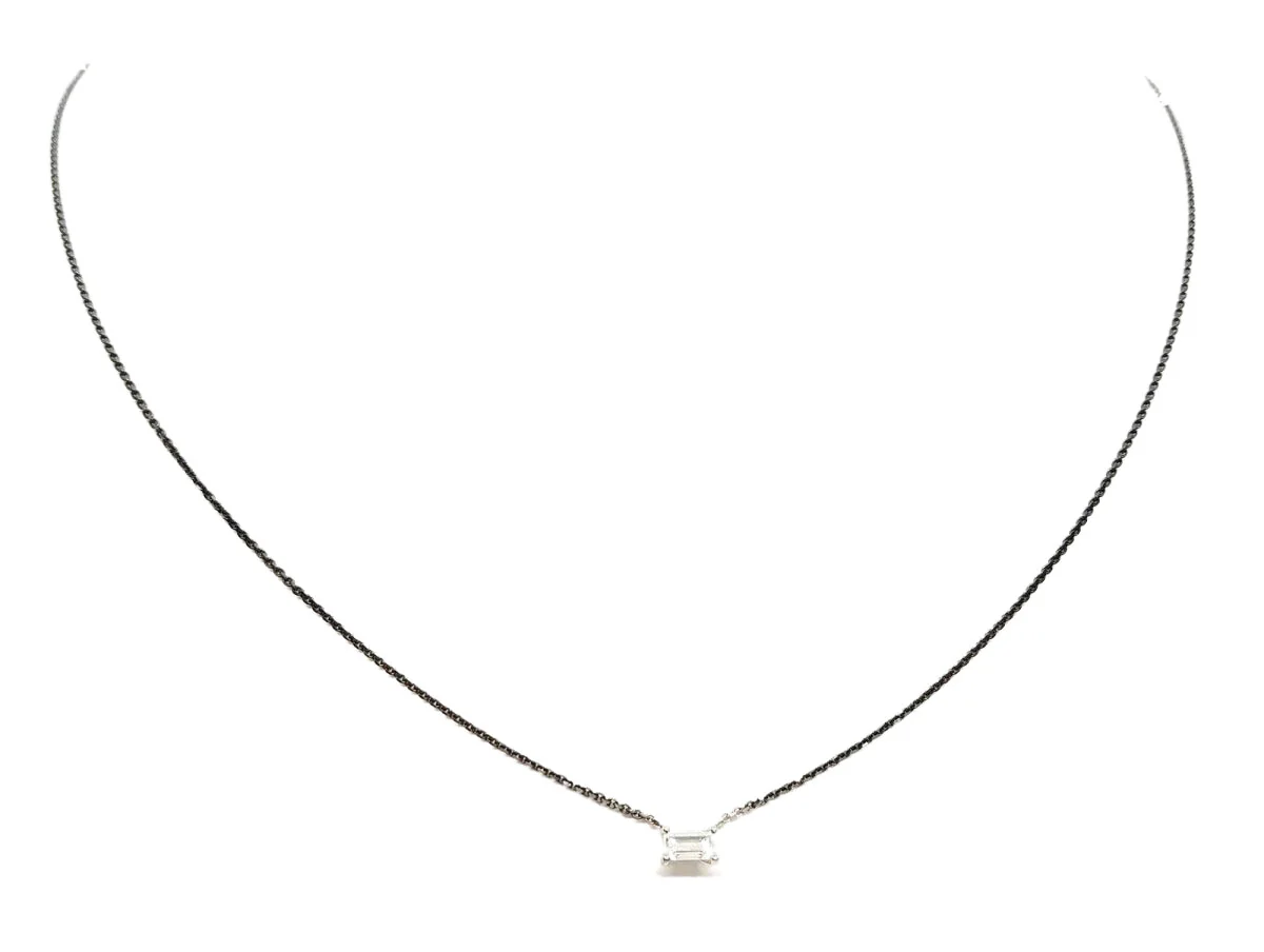Collier Pendentif en or blanc et diamant - Image 3