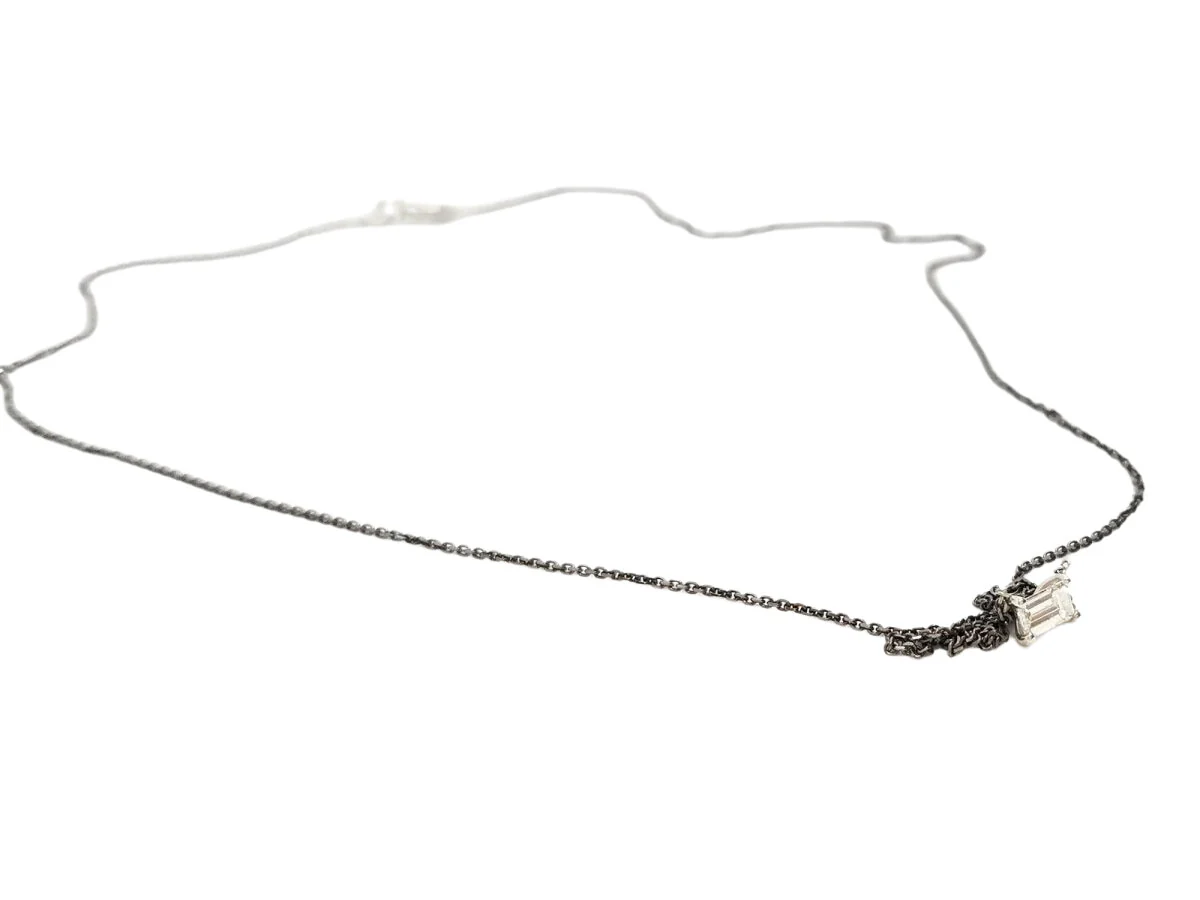 Collier Pendentif en or blanc et diamant - Image 5