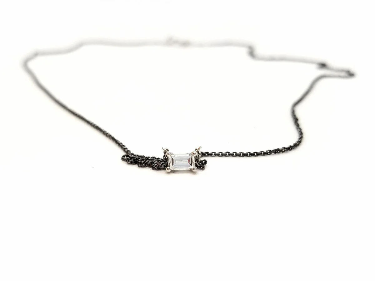 Collier Pendentif en or blanc et diamant - Image 6