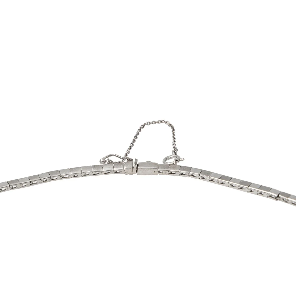 Collier en or blanc émeraude rubis et diamants - Image 3