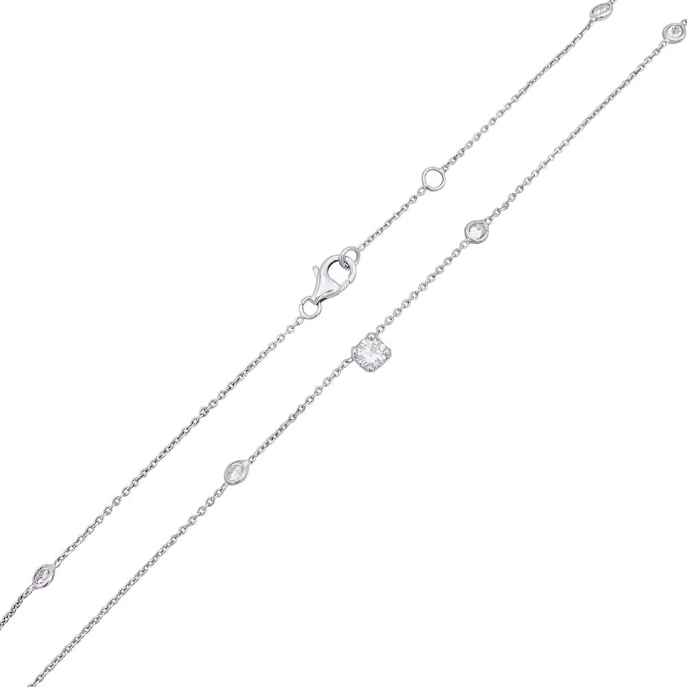 Collier or blanc et diamants - Image 4