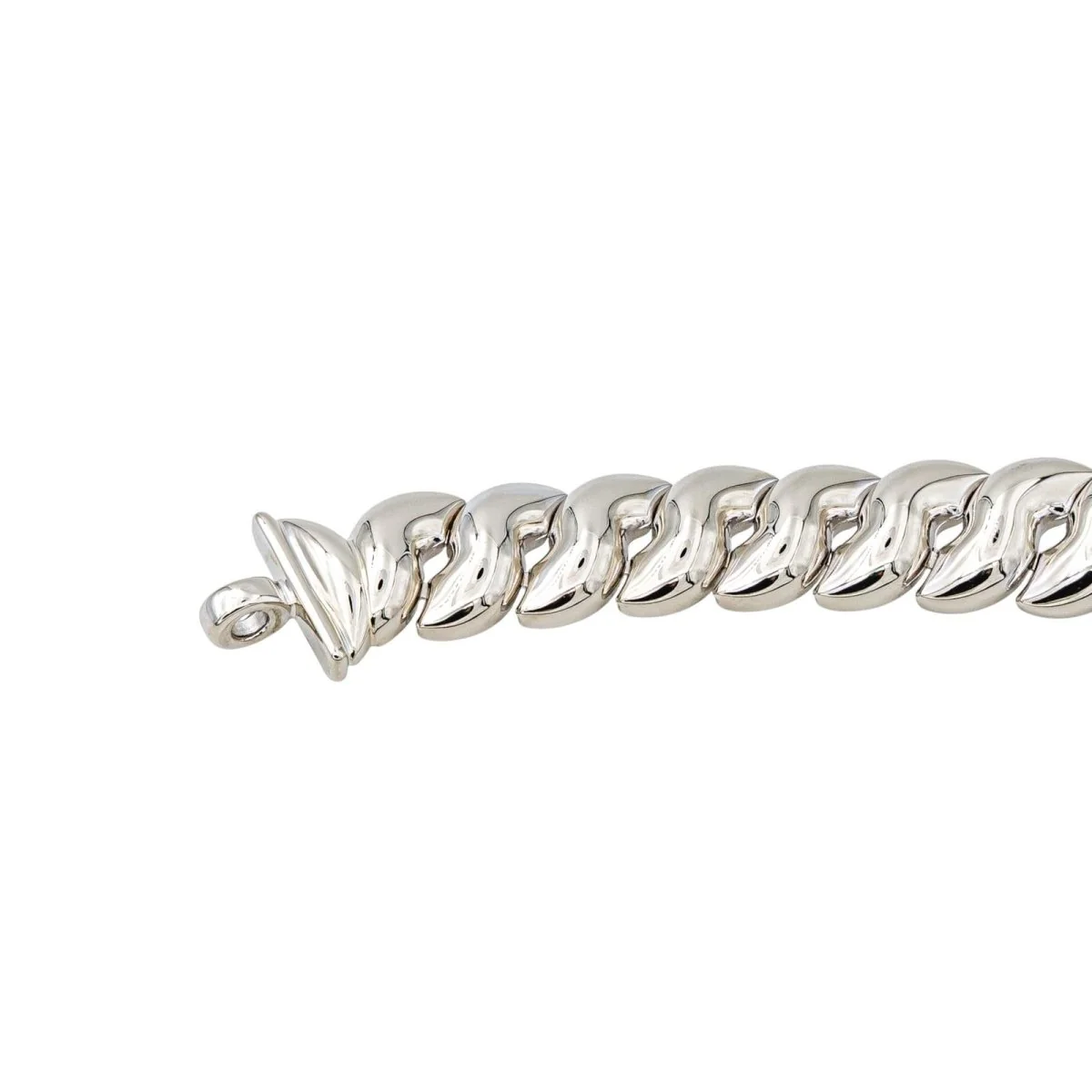 Collier Maille en or blanc et saphirs - Image 8
