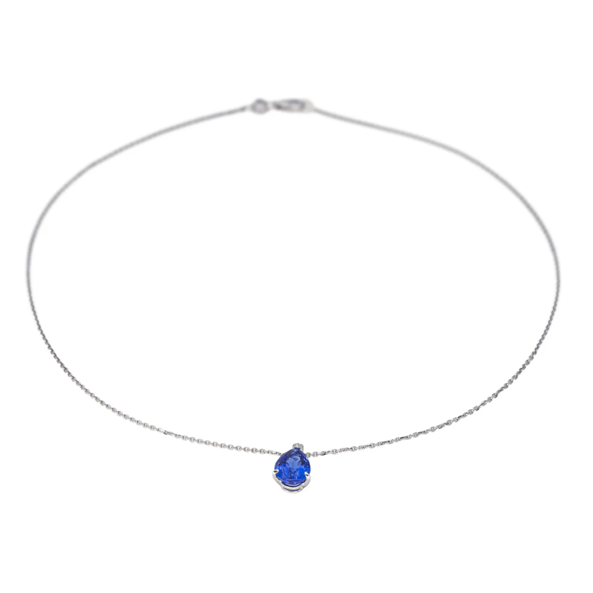 Collier Pendentif en or blanc et tanzanite - Image 4