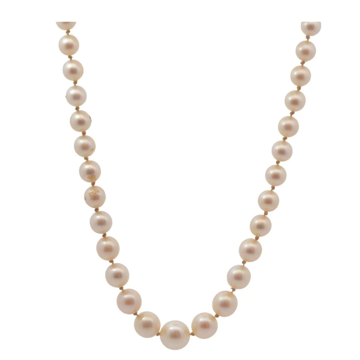 Collier en or rose et perles de culture