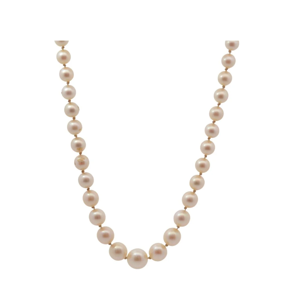 Collier en or rose et perles de culture - Image 2