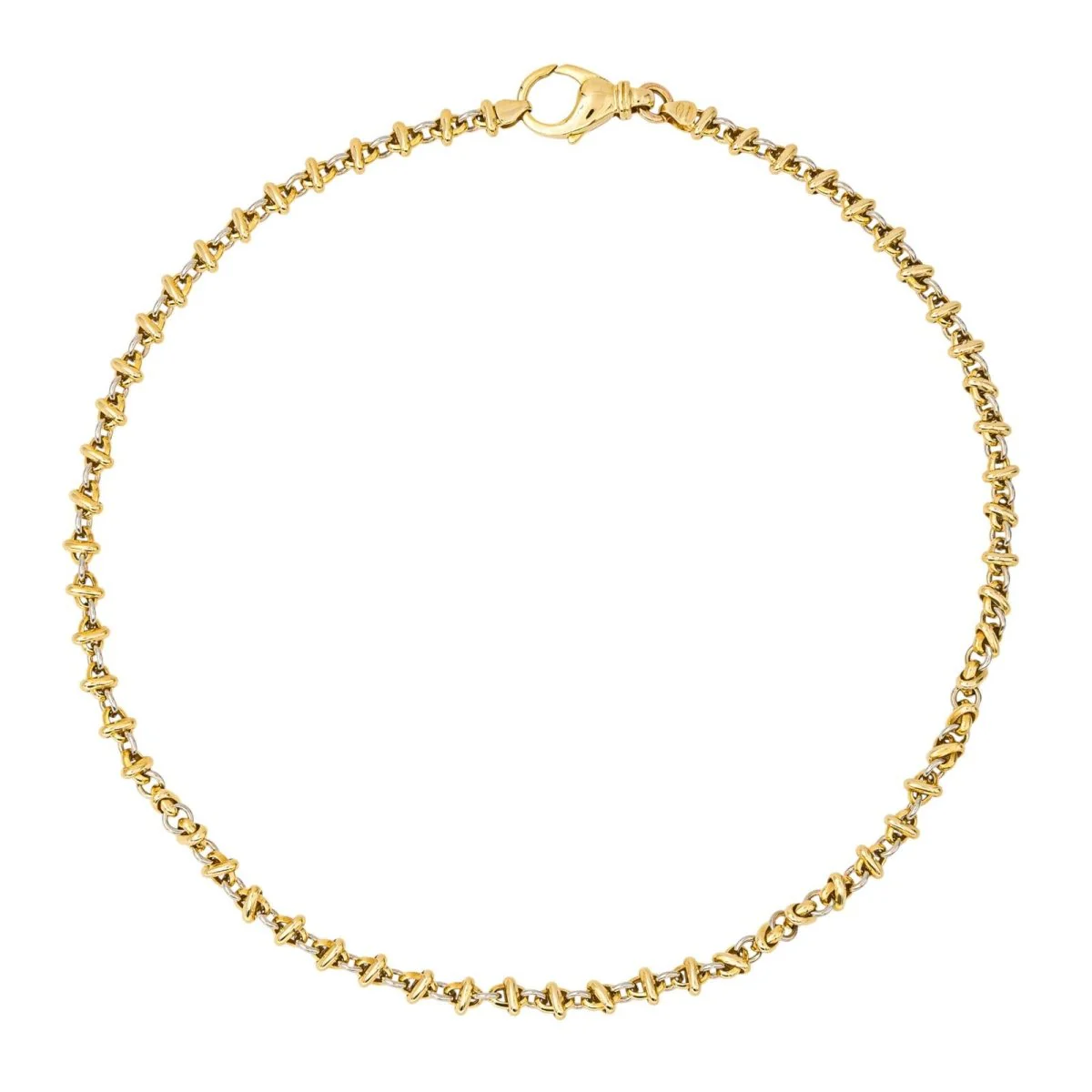 Collier Chaîne en or jaune et or blanc - Image 3
