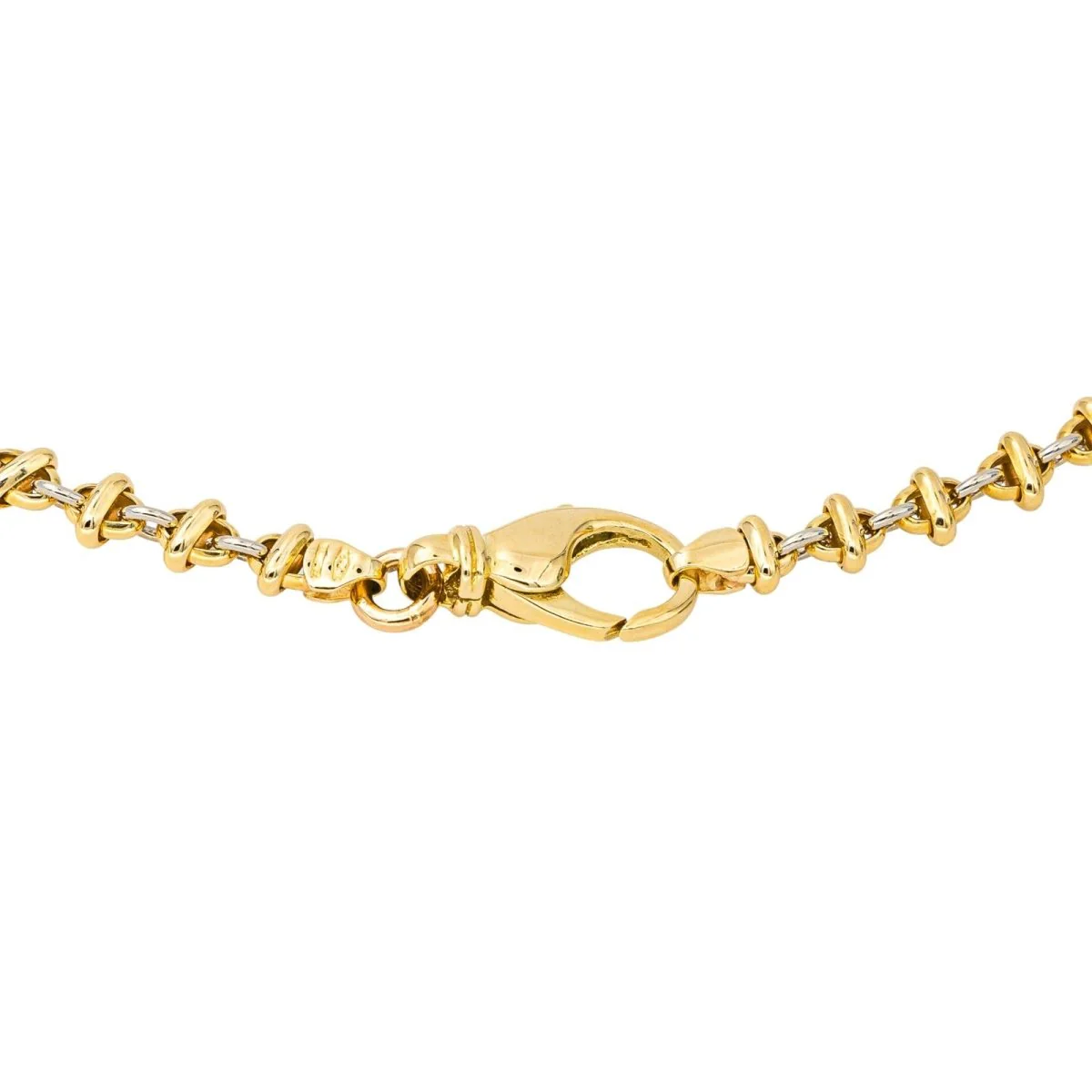 Collier Chaîne en or jaune et or blanc - Image 5