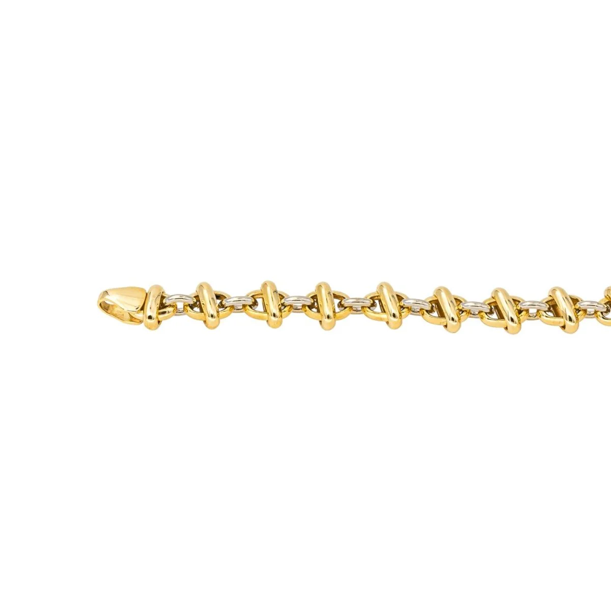Collier Chaîne en or jaune et or blanc - Image 6