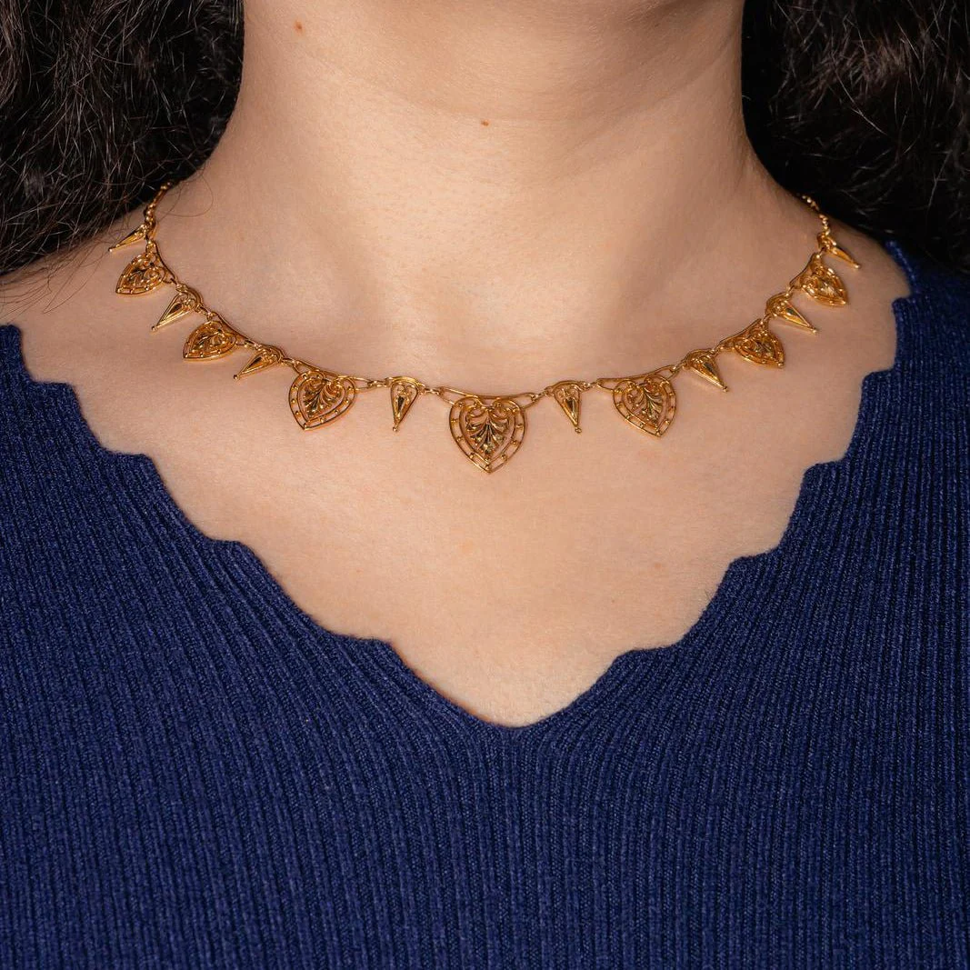 Collier Draperie en or jaune - Image 2