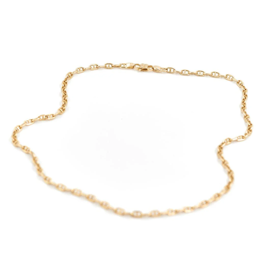 Collier Chaîne maille marine en or jaune - Image 3