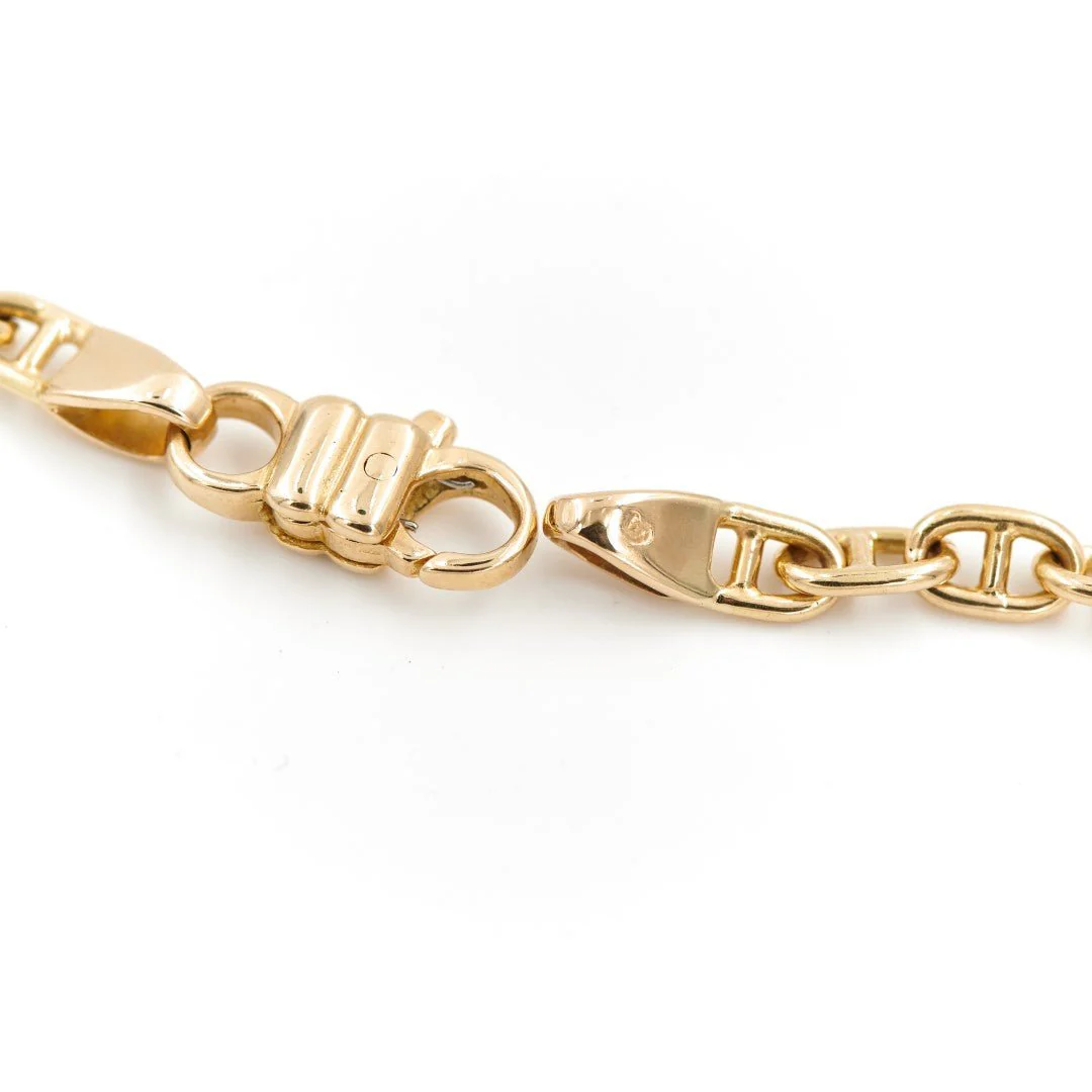 Collier Chaîne maille marine en or jaune - Image 6
