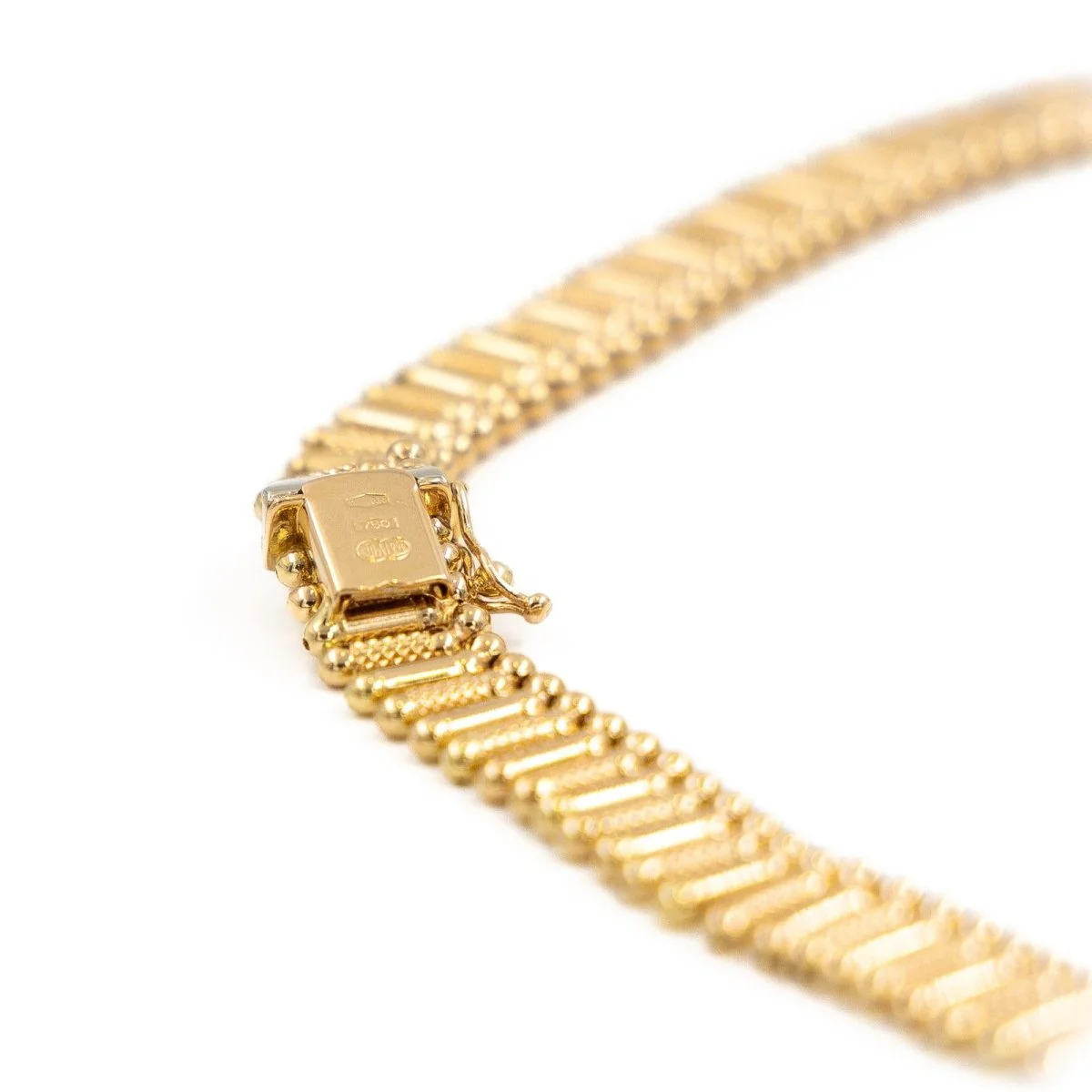 Collier large en or jaune - Image 4