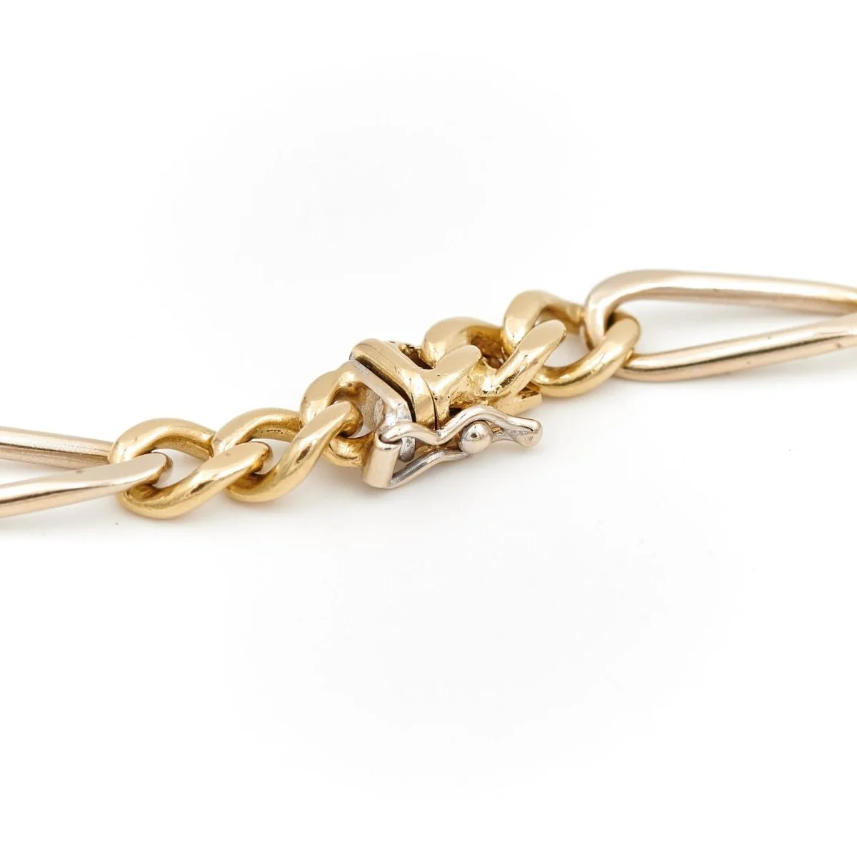 Collier Chaîne maille alternée en or jaune - Image 3