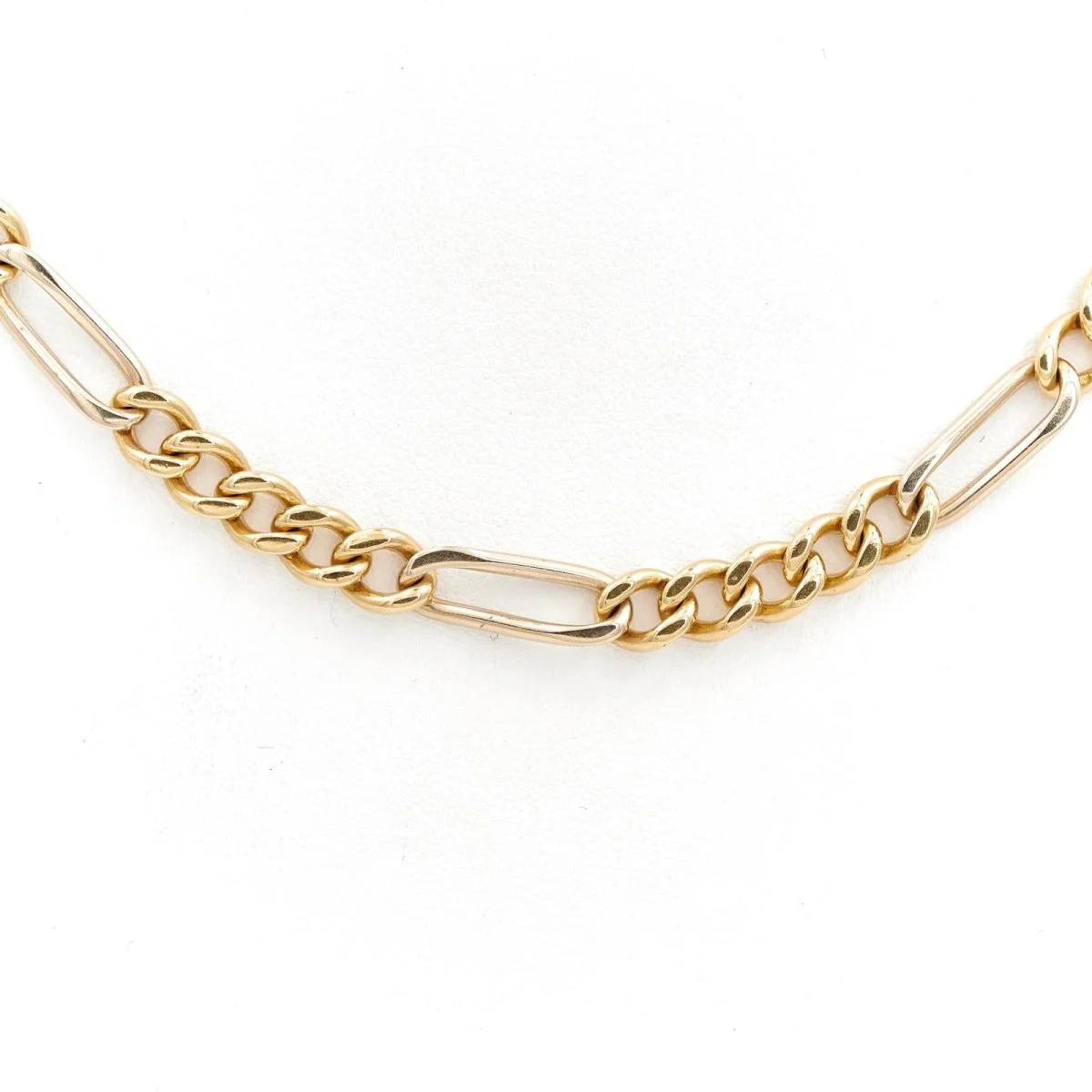 Collier Chaîne maille alternée en or jaune - Image 5