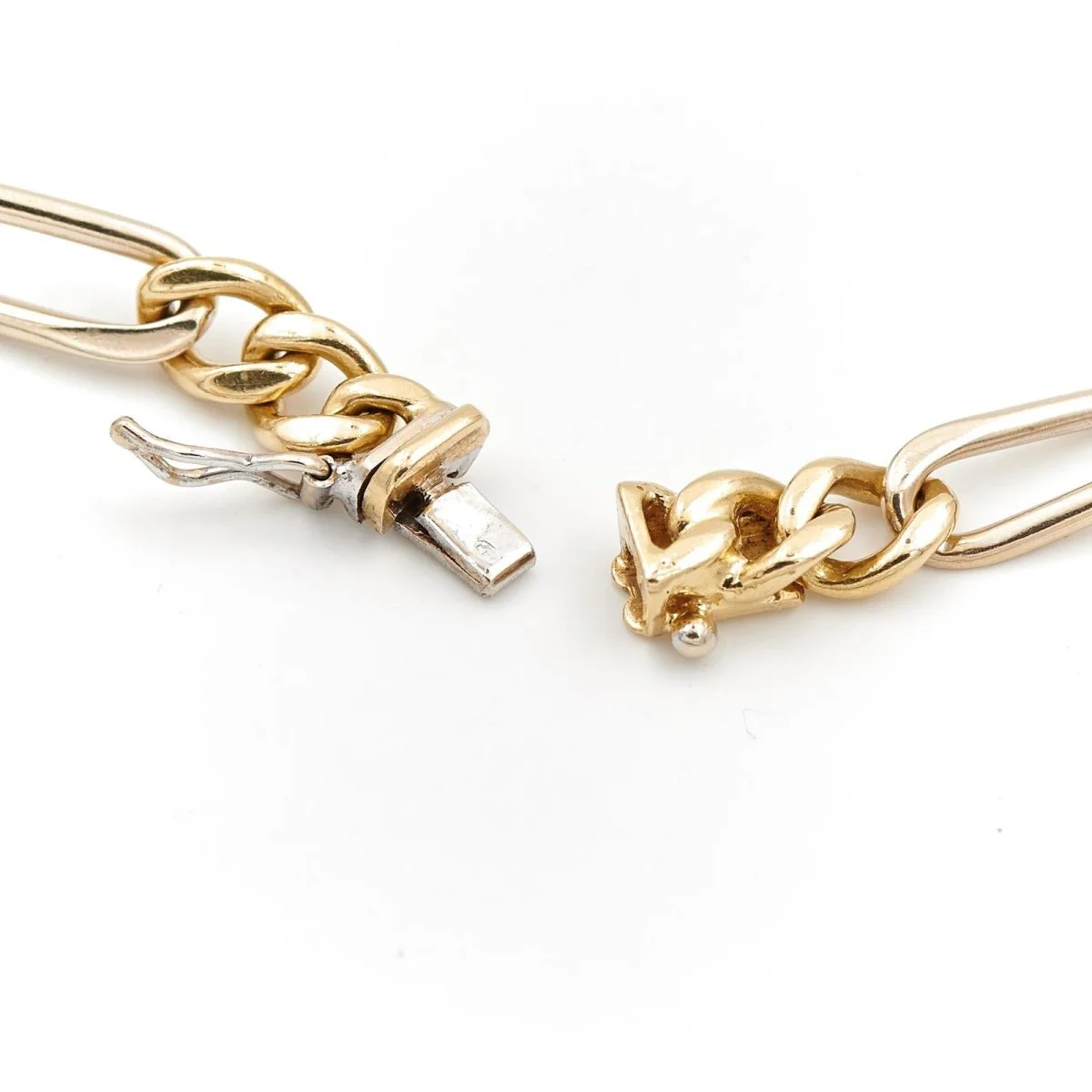 Collier Chaîne maille alternée en or jaune - Image 6