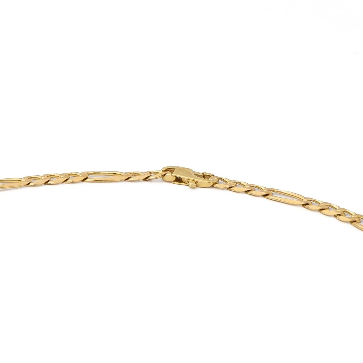 Collier Chaîne maille figaro en or jaune - Image 4