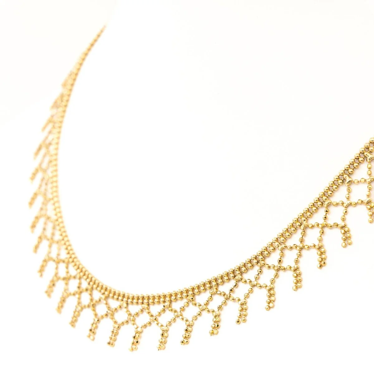 Collier Maille boule en or jaune - Image 4