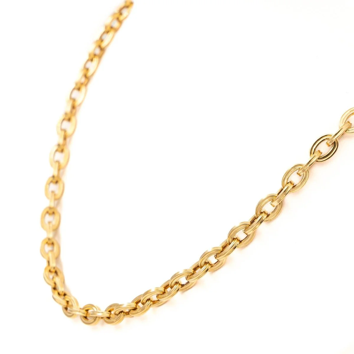 Collier Chaîne maille or jaune - Image 2