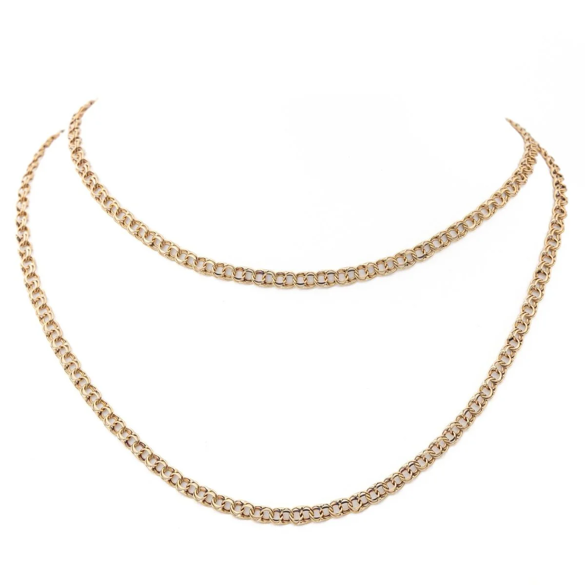 Collier Chaîne double en or jaune