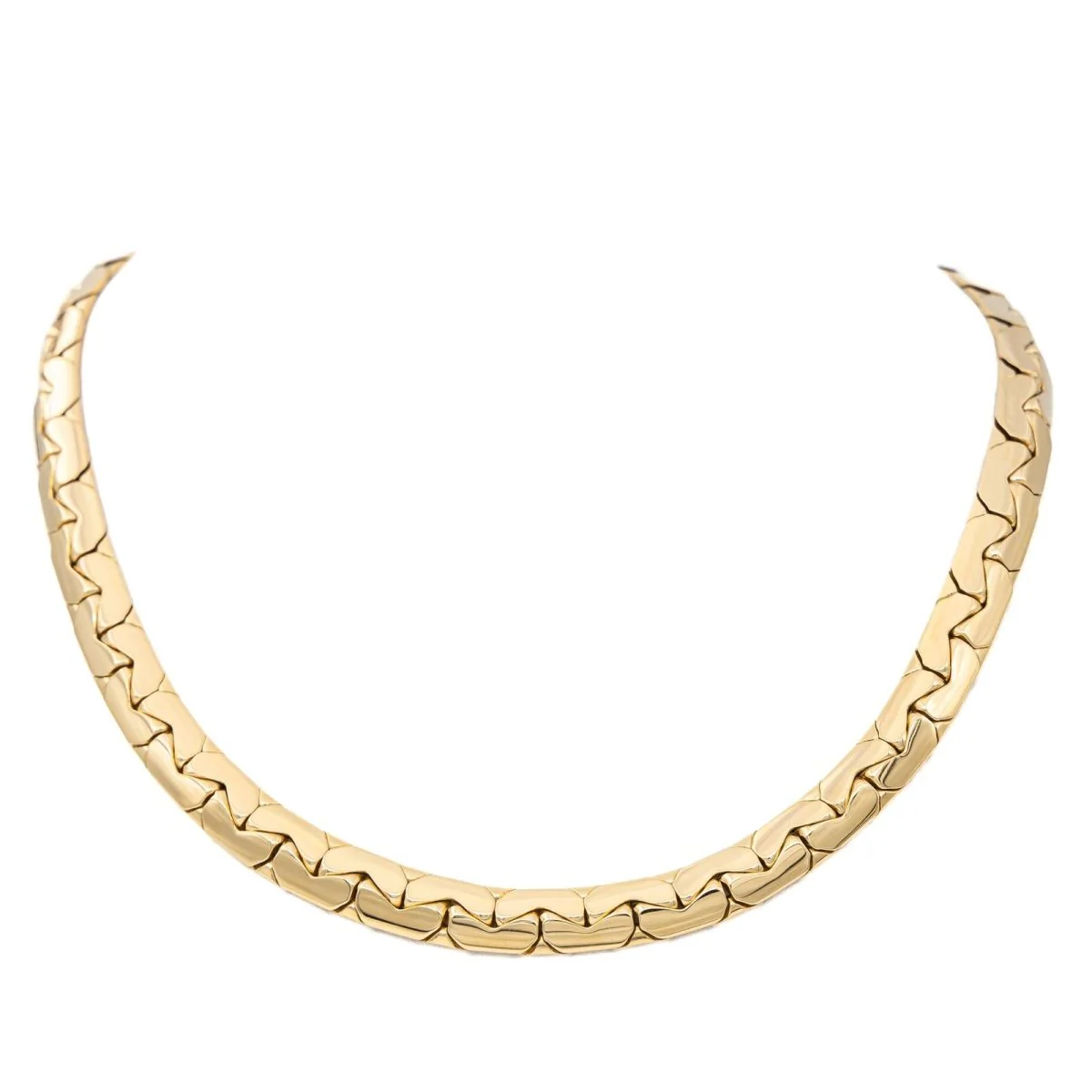 Collier Chaîne maille haricot en or jaune