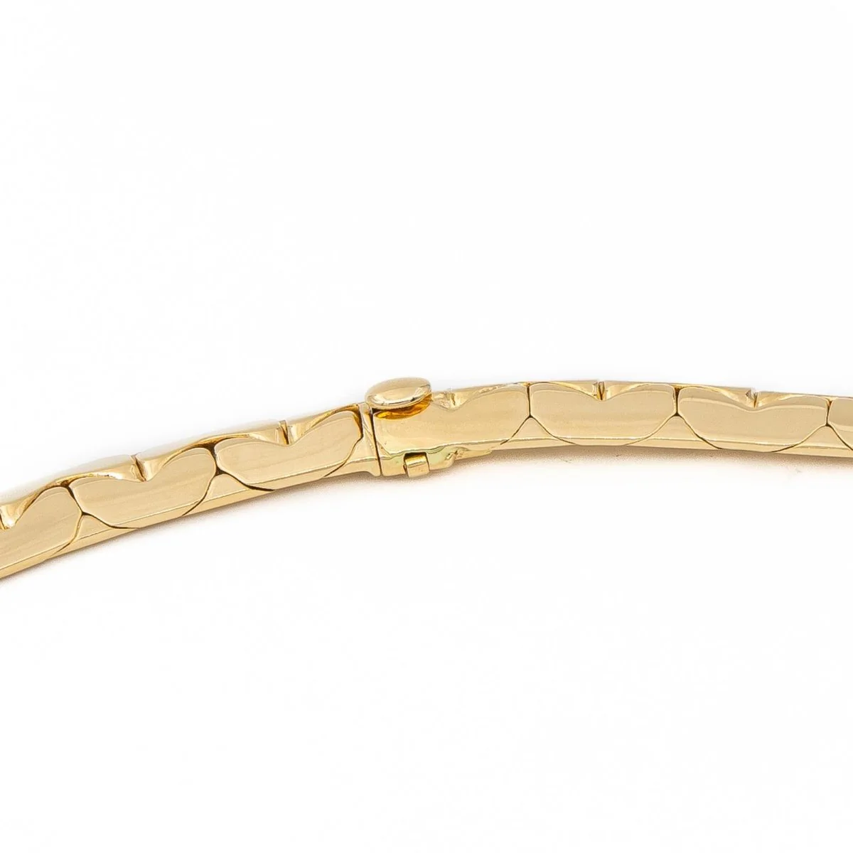 Collier Chaîne maille haricot en or jaune - Image 5
