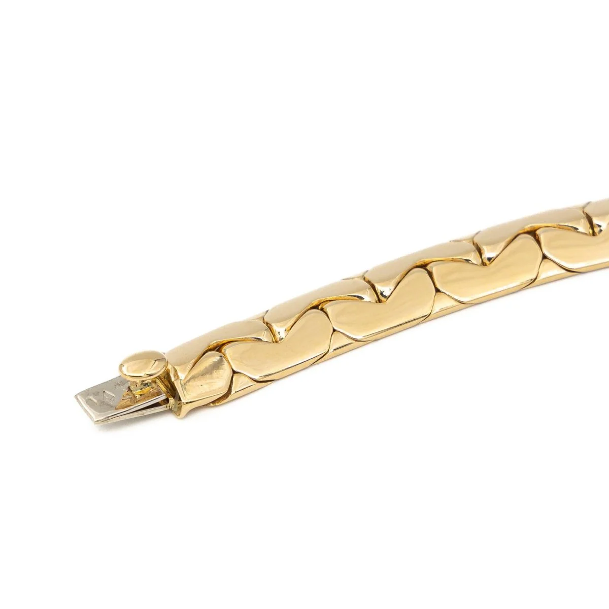 Collier Chaîne maille haricot en or jaune - Image 6
