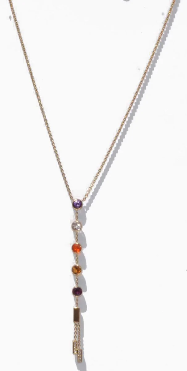 Collier CHAUMET "Amour" en or jaune et pierres fines - Image 2