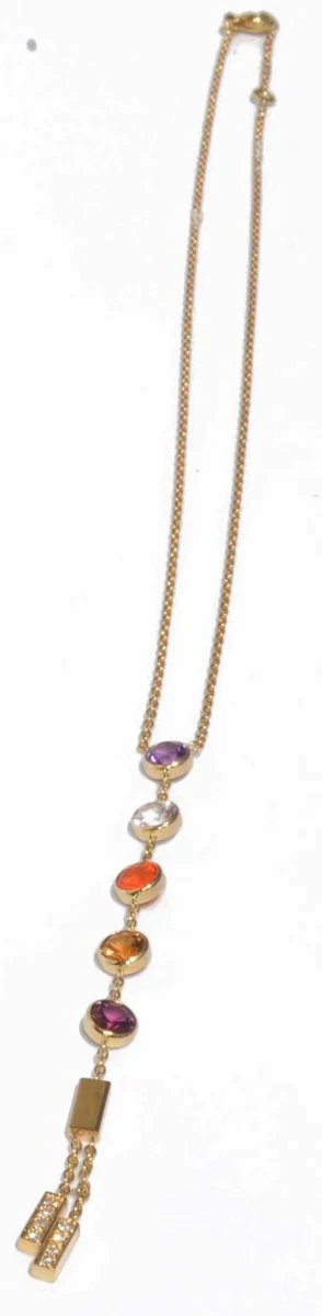Collier CHAUMET "Amour" en or jaune et pierres fines - Image 3